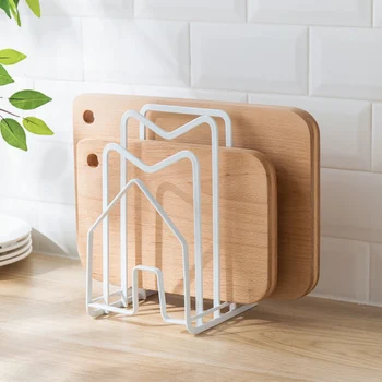 

Kitchen Countertop Cutting Board Rack Chopping Board Organizer Stand Holder Pots Pan Lids Rack Organizer BV789