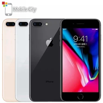 Перейти на Алиэкспресс и купить Оригинальный мобильный телефон Apple iphone 8 Plus с шестиядерным процессором iOS 3 ГБ ОЗУ 64/256 Гб ПЗУ 5,5 дюймов 12 МП отпечаток пальца 2691 мАч 4G LTE мобильн...