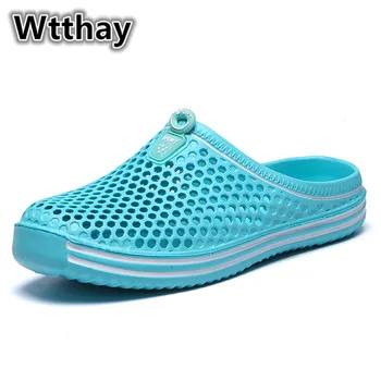 

Wtthay 2020 Summer Sandals Fashion Womens Sandals Couples Hollow Out Breathable Beach Slippers Flip Flops EVA Slippers Sandals