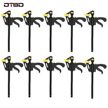 

DTBD 4 Inch Quick Ratchet F Clamp Wood Working Work Bar Clamp Clip Kit Woodworking Reverse clamping F Clip DIY Hand Tools