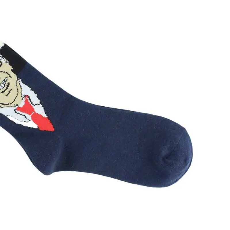 Забавные носки унисекс для взрослых, размер до середины икры, американский президент Дональд Трамп Бернард Берни Сандерс, вечерние носки с объемными волосами