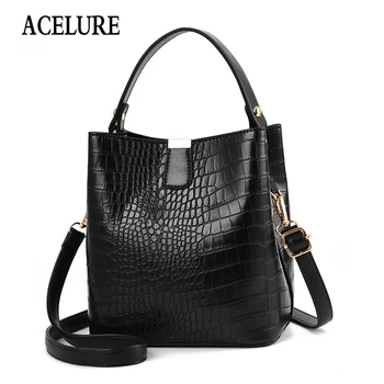

Crocodile Crossbody Bag for Women Shoulder Bag Designer Women Bag Luxury PU Leather Bag Bucket Bag Handbag Messenger Bag ACELURE
