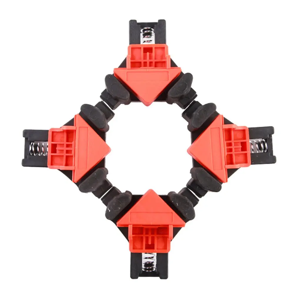 

Reinforced 90 Degree Right Angle Clamp DIY Aquarium Clamp Glass Clip Frame Clamp Wood Frame Photo Quick Fixing