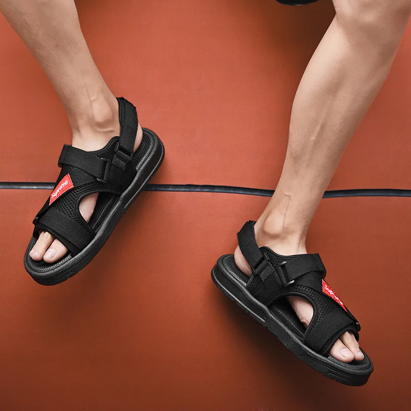 Мужские сандалии летние шлепанцы уличная пляжная повседневная обувь