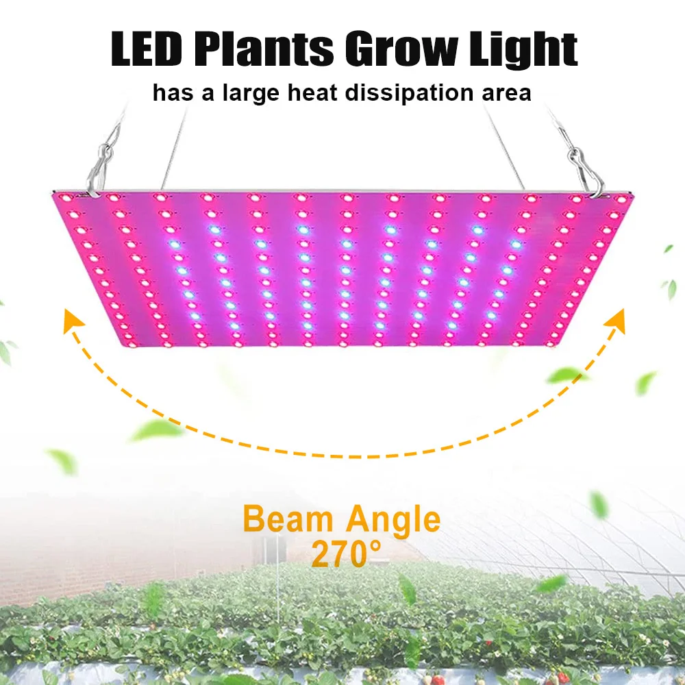 Luz LED para cultivo de plantas, lámpara hidropónica de espectro completo de 1000W/2000W, Phyto Veg Flower, Panel ultrafino para interior
