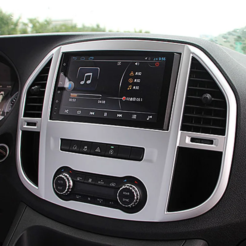 Автомобильный Стайлинг 1 шт. АБС Матовая Внутренняя консоль вентиляционное отверстие на выходе отделка навигационная Крышка Накладка для Mercedes-Benz Vito W447