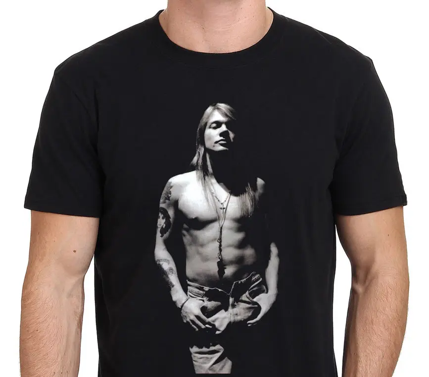 Мужские футболки 2020 Мужская модная футболка унисекс с принтом Axl Rose Make Your Own