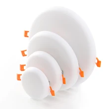 Обновленная Светодиодная панель 10 Вт 18 Вт 24 Вт 36 Вт Встраиваемая кухонная потолочная лампа для ванной 220 В круглые светодиодные потолочные светильники бескаркасные светодиодные светильники