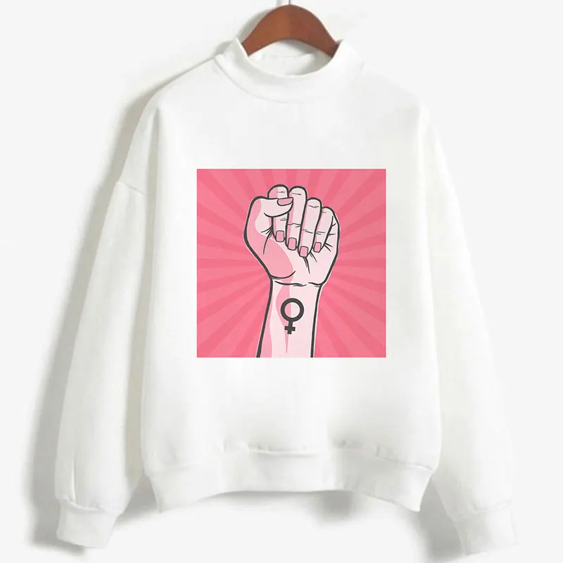 harajuku Sweatshirt Support Feminist Sweatshirt Pullover 90s Aesthetic Clothing New Grl Pwr letter