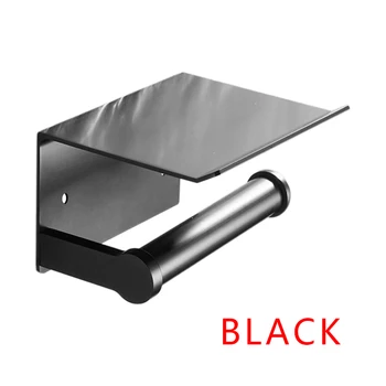 

Practical Bathroom Toilet Towel Paper Holder Phone Holder Wall Mount WC Paper Holder With Shelf Towel Rack Tissue Boxes