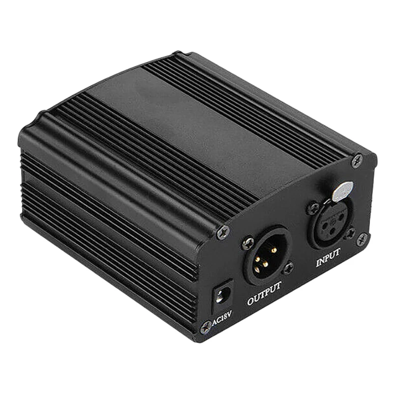 

1CH 48V Phantom Power Supply for BM 800 Condenser Miniphone Studio Recording Karaoke Supply Equipment US Plug