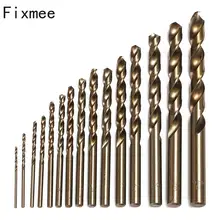 40-133mm Length Wood15pcs Cobalt Drill Bits For Metal Wood Working M35 HSS Co Steel Straight Shank 1.5-10mm Twist Drill Bit