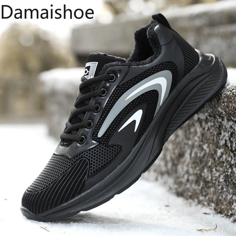 2021 New Fashion Autumn And Winter Fleecelined Travel Shoe Men's Lace