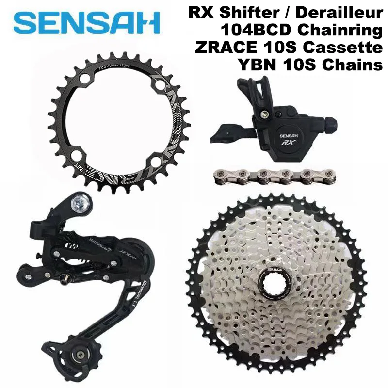 SENSAH MTB велосипедный переключатель Shift Kit RX 10S переключатель+ задний переключатель+ 42 T/46 T кассета+ YBN X10 цепь группа набор, PCR за M6000