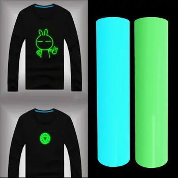 

Glow in The Dark PU Heat Transfer Vinyl Luminous T-Shirt Press Paper Sheet Iron on Print Pattern Noctilucent Art Crafts