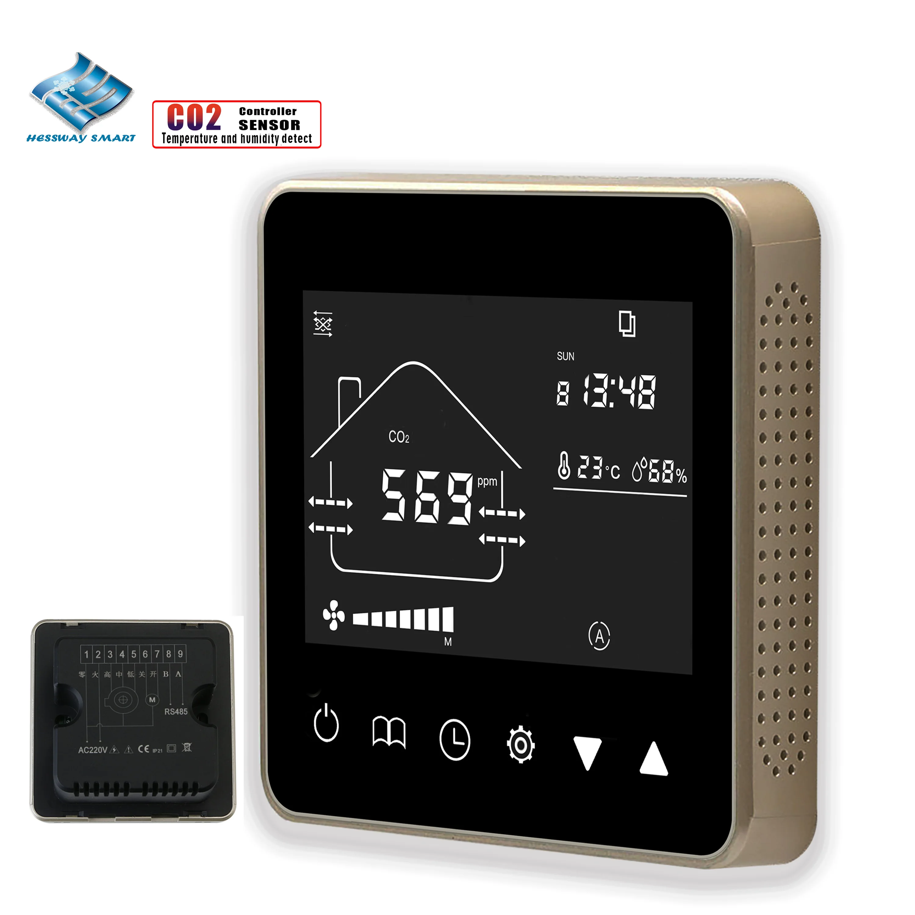 umidade sistema ventilacao rs485 modbus dc 0 10v ac novo 2021 02