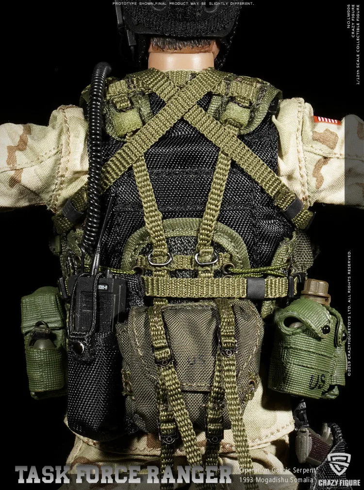 CrazyFigure LW006 1/12 Спецназ США Delta M14 снайперская Рейнджерс Целевая группа 199" операция Готическая змея" в районе могадиши