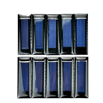 

SUNYIMA10Pcs Mini Solar Panel New 0.5V 100mA Solar Cells Photovoltaic panels Module Sun Power battery charger DIY 53*18*2.5mm