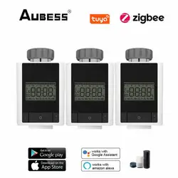 Aubess Zigbee 3.0 Tuya Smart Thermostatic Radiator Valve Home Thermostat Heater TRV Voice Control With Alexa Google Smart Life