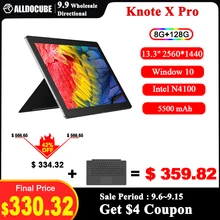 Alldocube KNote X Pro Windows 10 Tablet 8GB RAM 128GB SSD Intel Gemini Lake N4100 Quad Core 13.3 Inch Full Laminated 2K Screen