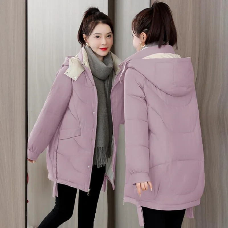 long down coat Women Winter Jacket Parkas 2021 New Fashion Youth Stand Collar Women Coat Casual Street Warm Autumn Winter Clothing white bubble coat