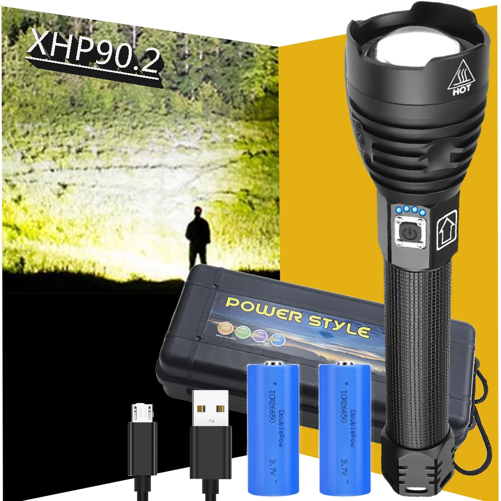 

xhp90.2Most led flashlight torch usb xhp50 rechargeable tactical flashlights 18650 or 26650 hand lamp Brightest xhp70