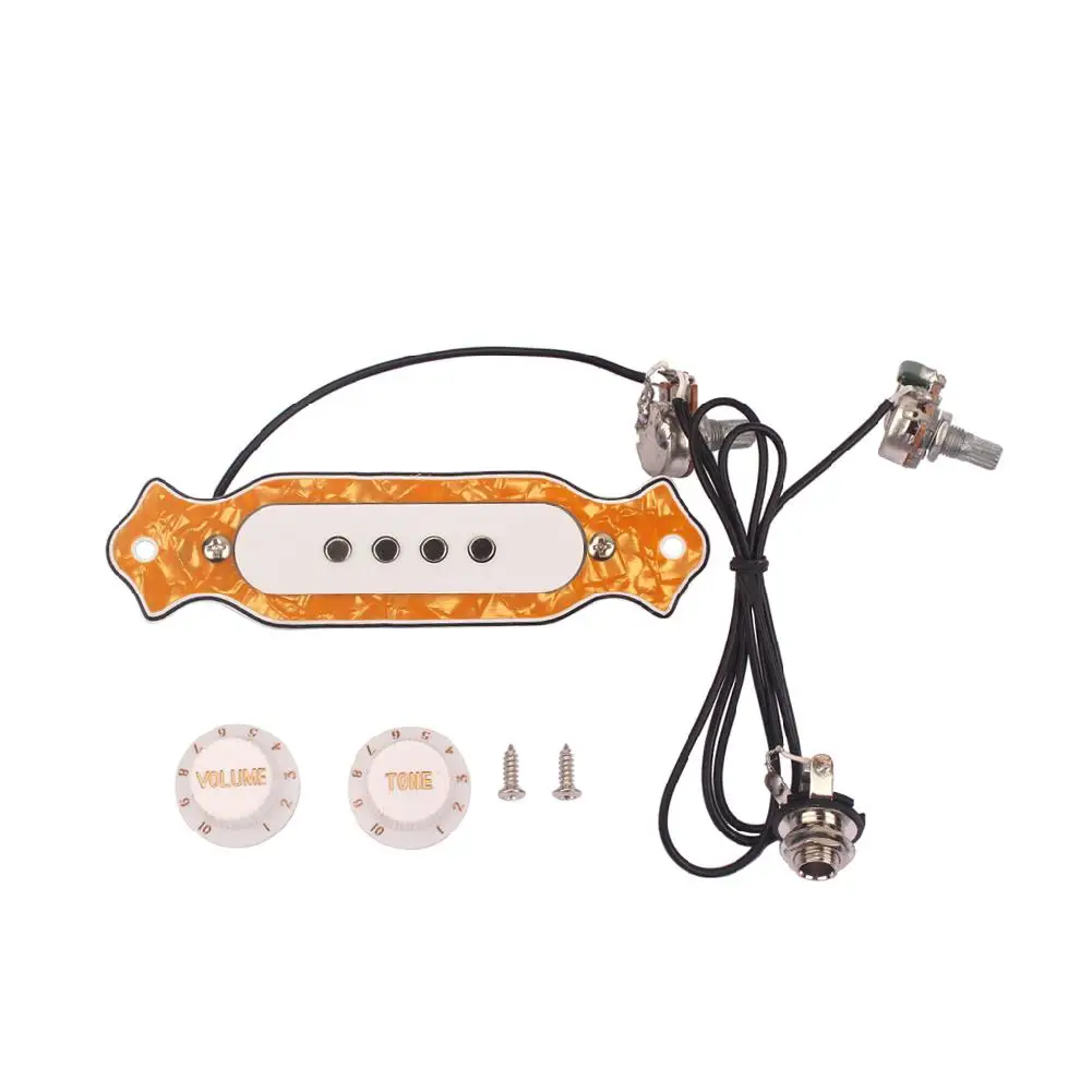 

IRIN 6-String Sound Hole Magnetic Pickup with Tone Volume Controller for Electric Guitar