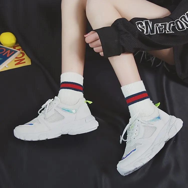 

Women's 2019 Spring New Style Base Versatile Spring Board Shoes Sports White Shoes Casual Dad Shoes Trendy Shoes Summer College