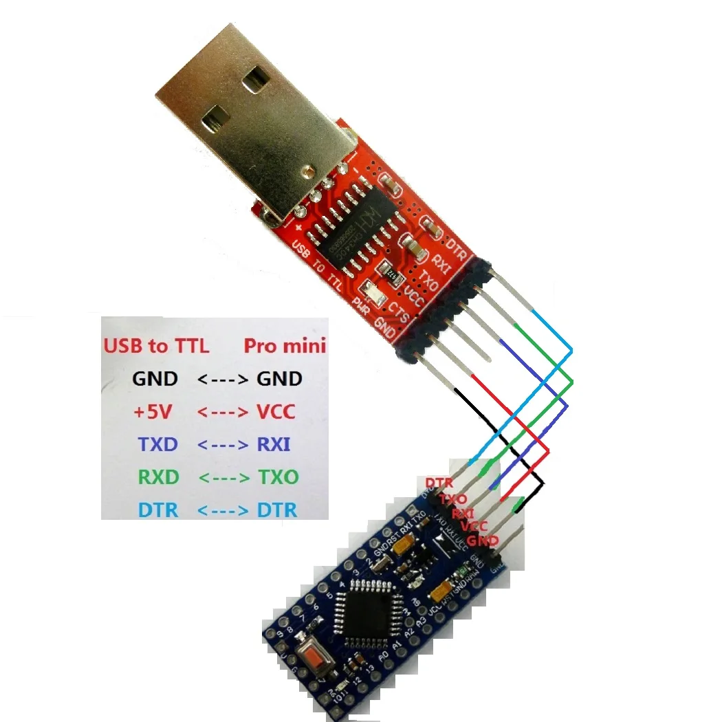 5pcs Pro Mini Download Usb Programmer Rs232 Ttl Adapter Cts Dtr For Arduino  - Integrated Circuits - AliExpress