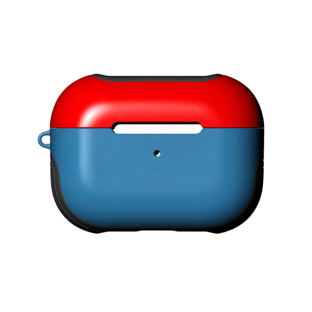 Bluered IKSNAIL для AirPods Pro Чехол Чехол-гибрид из ТПУ+ ПК с двумя Слои Броня Анти-Царапины Защитный чехол для IPad Air стручки Pro Airpods 3 Чехол - Цвет: Bluered