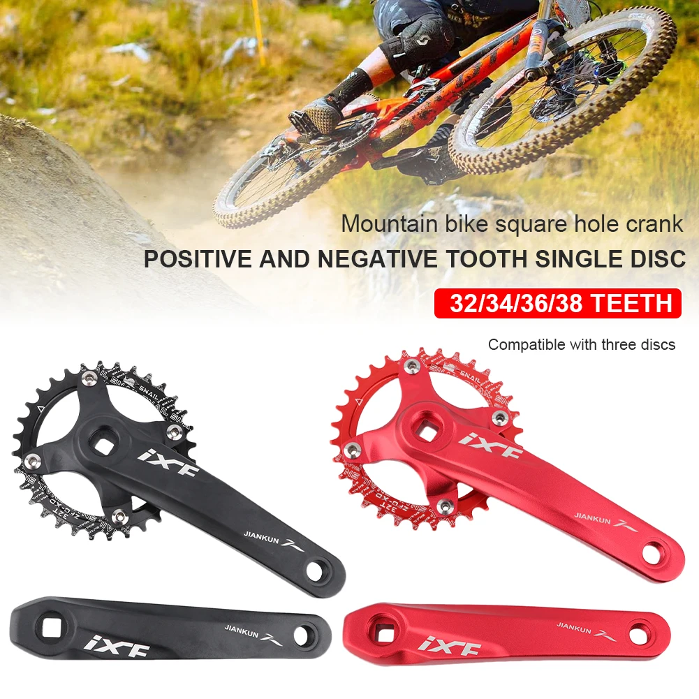 Bike Square Hole Crank Sprocket Aluminum Alloy 104BCD Bike Crank and