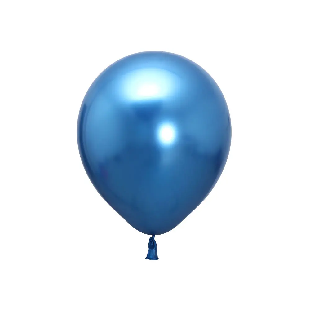 10 шт 12 дюймов золотые серебряные хромированные шары из латекса цвета металлик жемчужные металлические шары для свадьбы, вечеринки в честь рождения - Цвет: blue
