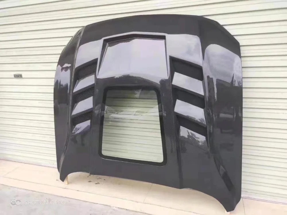 Углеродное волокно прозрачное стекло переднего бампера двигателя вентиляция в капоте крышка подходит для Ford Mustang