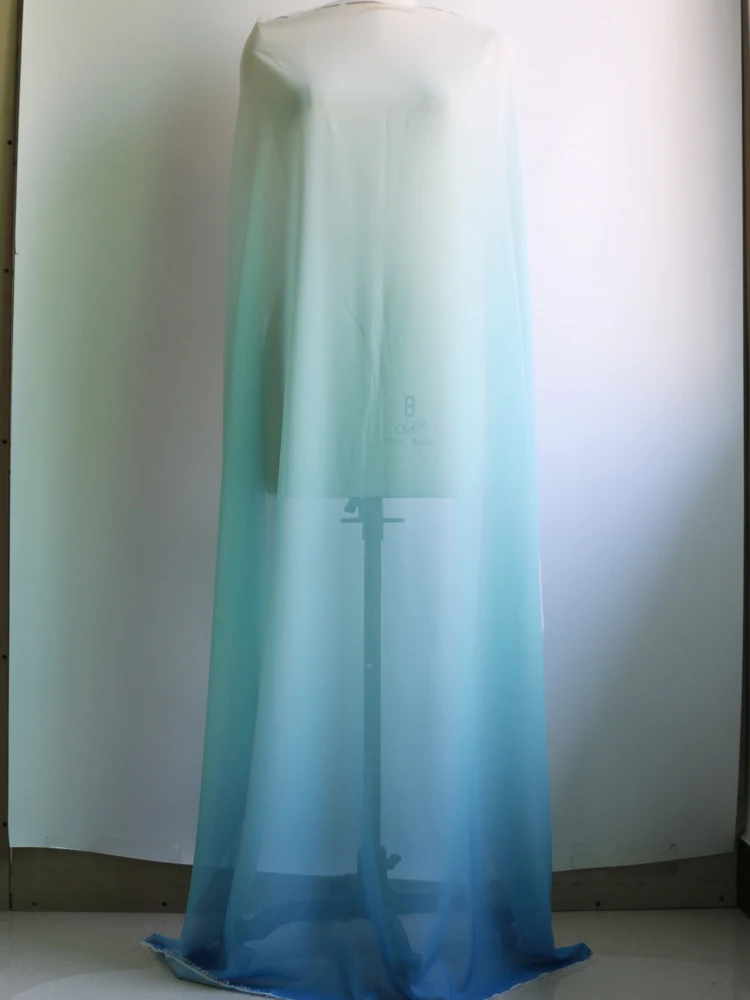 100 см* 148 см градиент Омбре шифон Ткань вечернее платье Материал жоржет 50d - Цвет: color 2