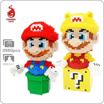 

CKL Video Game Super Mario Golden Waterpipe Figure 3D Model DIY Mini Building Diamond Small Blocks Brick Toy for Children no box