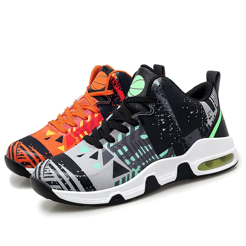 mix in 1 pair Парные баскетбольные кроссовки Jordan мужские амортизирующие противоударные кроссовки с воздушной подушкой уличные мужские высокие ботинки противоскользящие кроссовки мужские - Цвет: mix in 1 pair