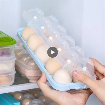 

20 Grids Kitchen Egg Storage Box Case Container Plastic Organizer Food Grade Refrigerator Storin Stackable Fresh Egg Shelf Tool