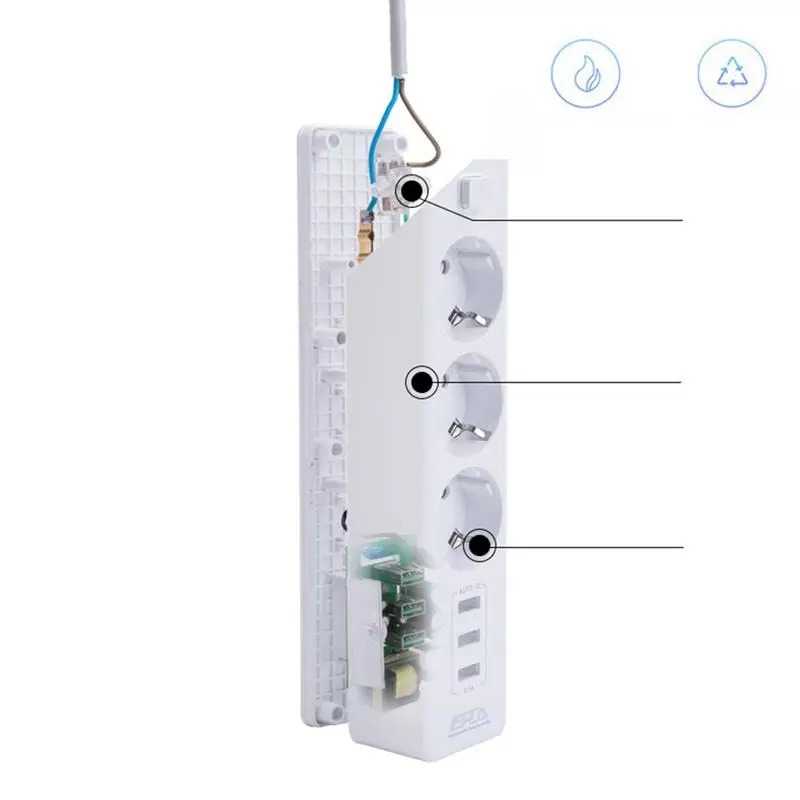 Foxnovo 3 usb порта+ 3 AC EU Вилка питания электрическая розетка мульти-розетка настенная розетка
