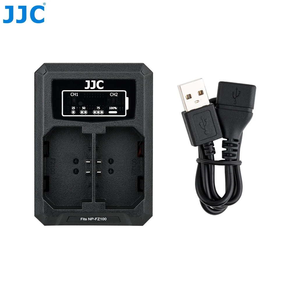 JJC NP-FZ100 USB двойное зарядное устройство для sony A9 A7III A7RIV A7RIII A7M3 A7RM4 A7RM3 A7 Mark III A7R Mark IV III заменяет BCQZ1