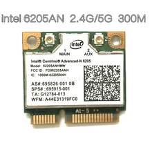 Адаптеры для беспроводной карты для Intel Centrino Advanced-n 6205 62205an 62205hmw 300 Мбит/с WiFi Mini pci-e 2,4/5 ГГц