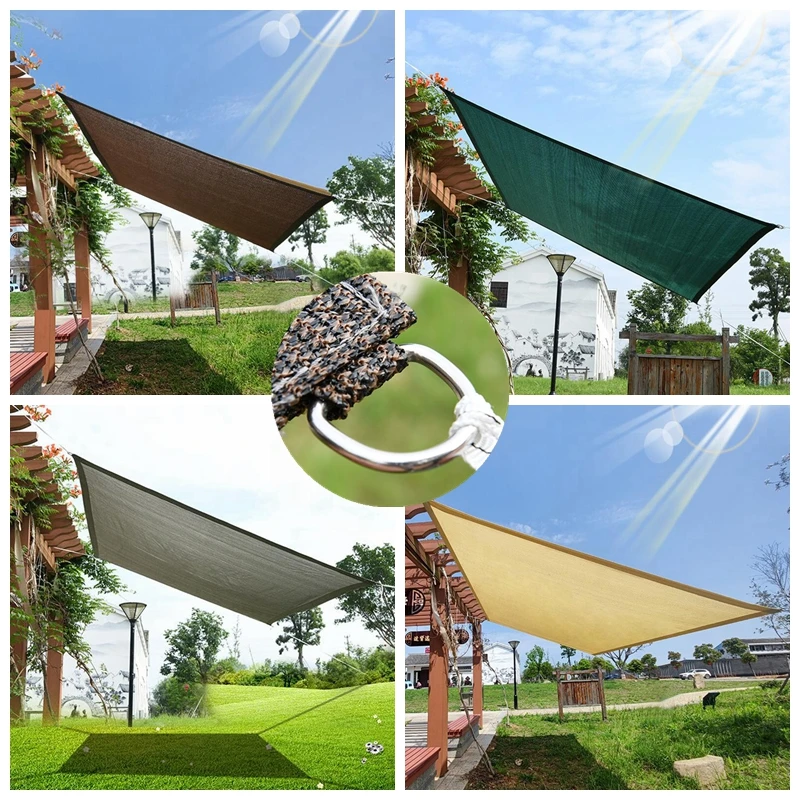 

Heat Insulation Sun Shade Net D-Type Ring Metal Buckle Sun Shelter HDPE Breathable Garden Net 85-90% Shading Rate