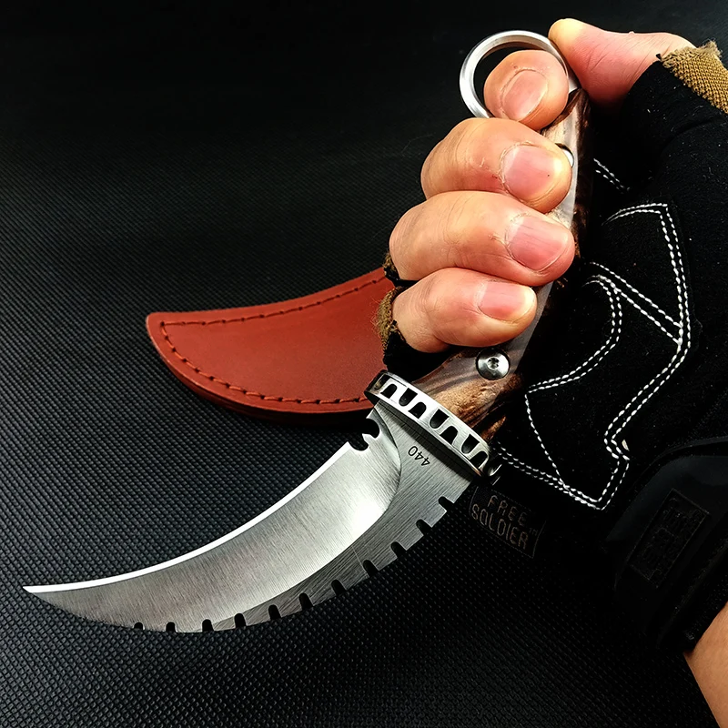 Нож с фиксированным лезвием Sharp Eagle Claw 440C тактический нож для выживания кемпинга