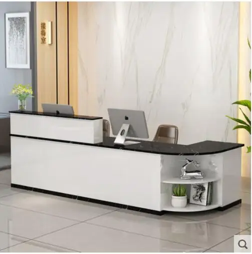 Reception desk Counter counter cashier semicircle corner commercial education and training institutions counter