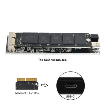 

Type-C USB-C to 16+12 Pin Mobile Box HDD Enclosure for Air Pro 2013 2014 2015 2016 SSD Portable Case