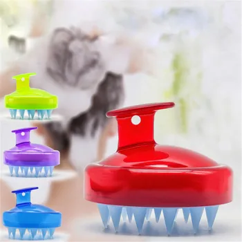 

Comb Handheld 4 Colors Silicone Scalp Shampoo Massage Brush Washing Comb Shower Head Hair Mini Head Meridian Massage Wide Tooth