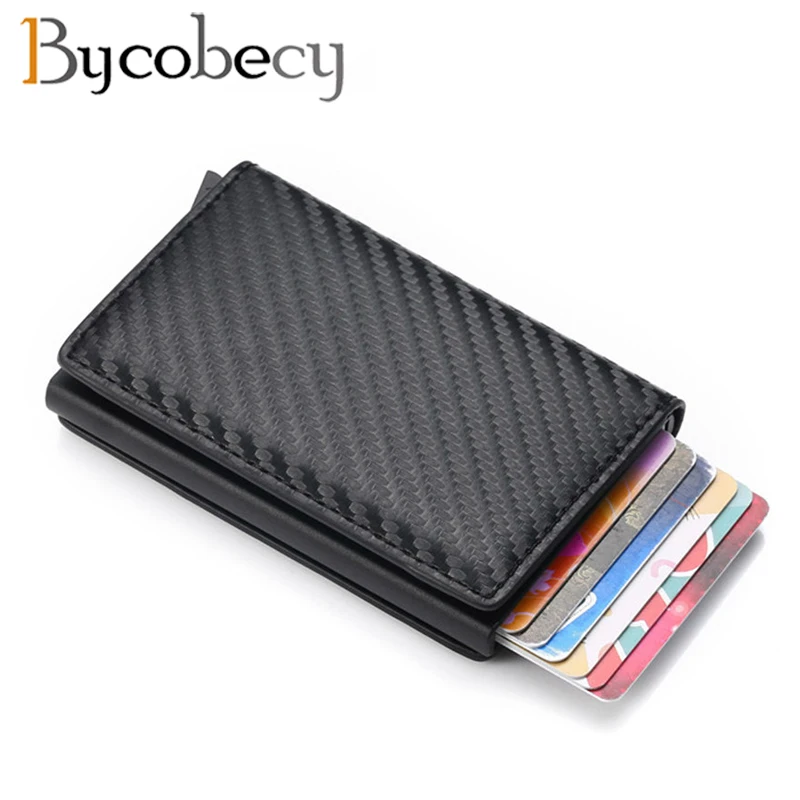 

Bycobecy Rfid Slim Wallets Mini Wallets Card Holder Men Wallets Money Bag Male Vintage Black Short Purse 2019 Small Leather Thin