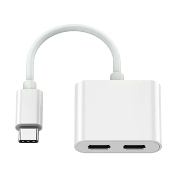 

USB Type-C to Dual Type-C Digital o Adapter Headset Compatible for Huawei Samsung Millet