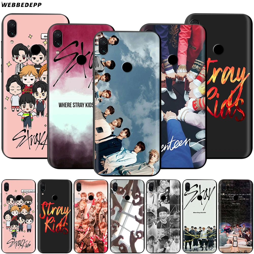 

Webbedepp Stray Kids K Pop Case for Xiaomi Redmi Note 8 MI 3 6 8 9 A1 A2 A3 5X 6X 9T CC9 Lite SE Pro Max Pocophone F1