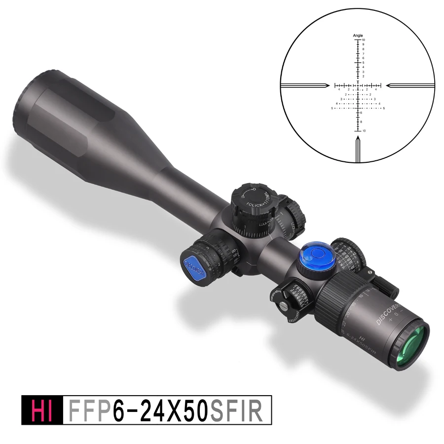 Discovery FFP HI 6-24X50SFIR с подсветкой 5000 джоулей противоударный индикатором угла первая