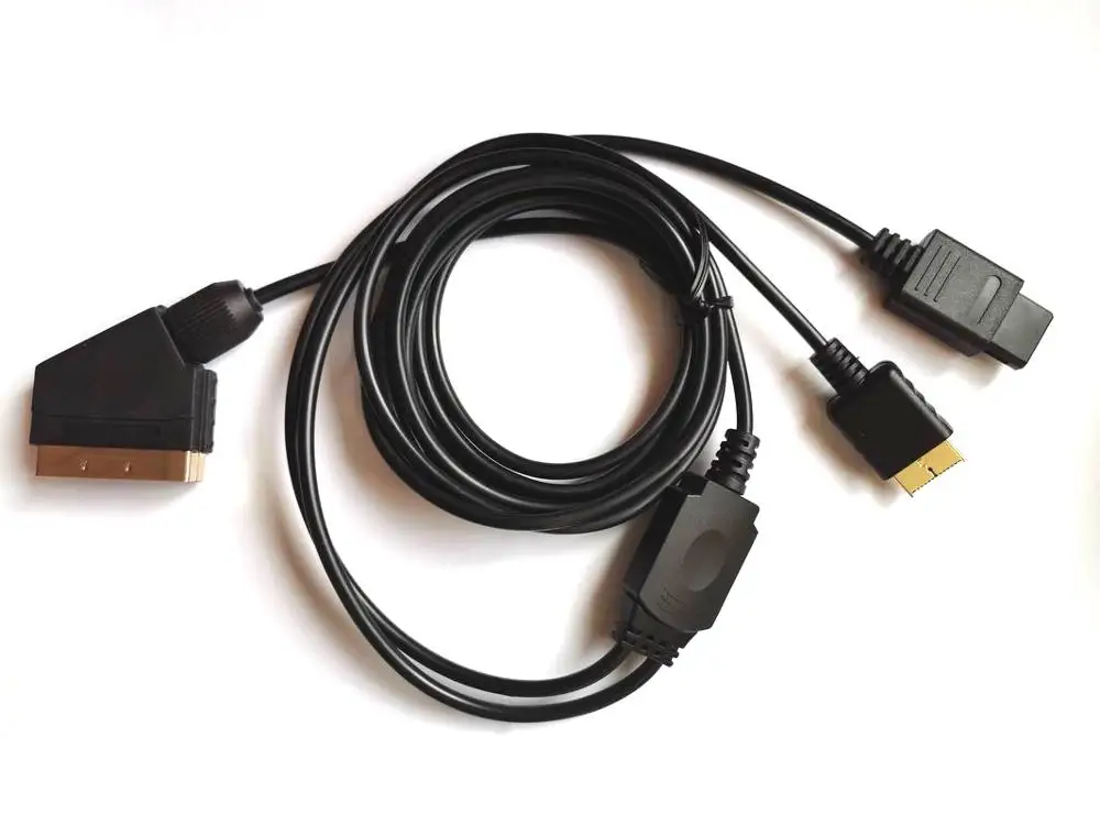H 2 5 M/9ft 6 в 1 Scart кабель ТВ AV свинец реальный rgb для PS PS2 PS3 SNES NGC N64 | Электроника